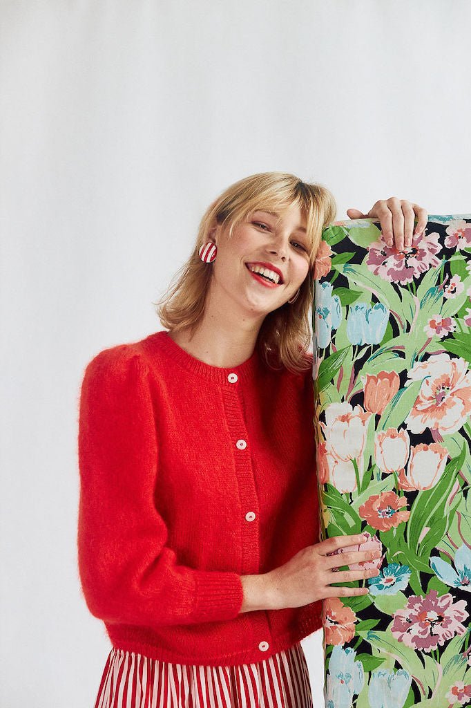 Gilet Michele rouge Pull en mohair