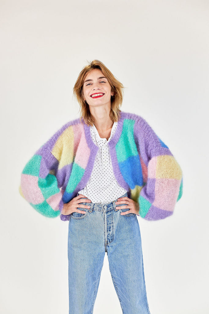 gilet laine multicolore femme