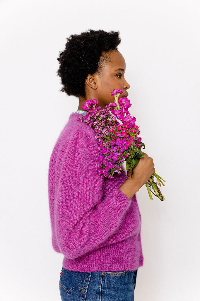 Gilet Rose En Mohair Benetton - Taille 36/38, Neuf Sans étiquette
