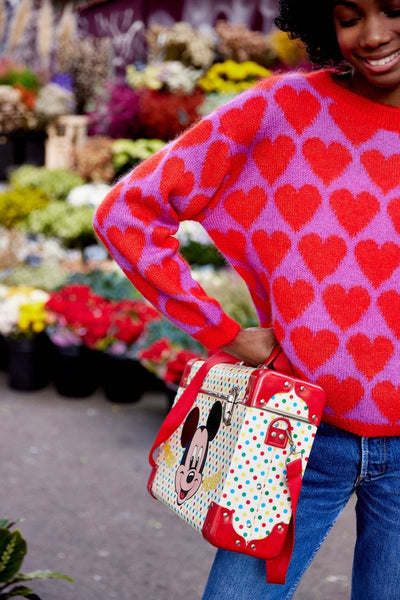 Pull Fille En Coton Rouge à Motifs Fraises Brodés - Taille 8 - Zackali, Arménie - Occasion Très Bon état