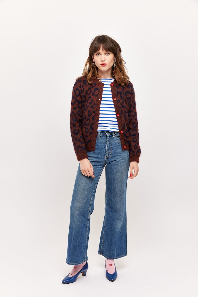 Sissi brown - Mohair cardigan